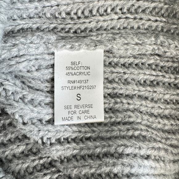 MAVERICK THE COLLECTION Sweater Cropped Size S Off Shoulder Ribbed Knit Cropped - Picture 9 of 10